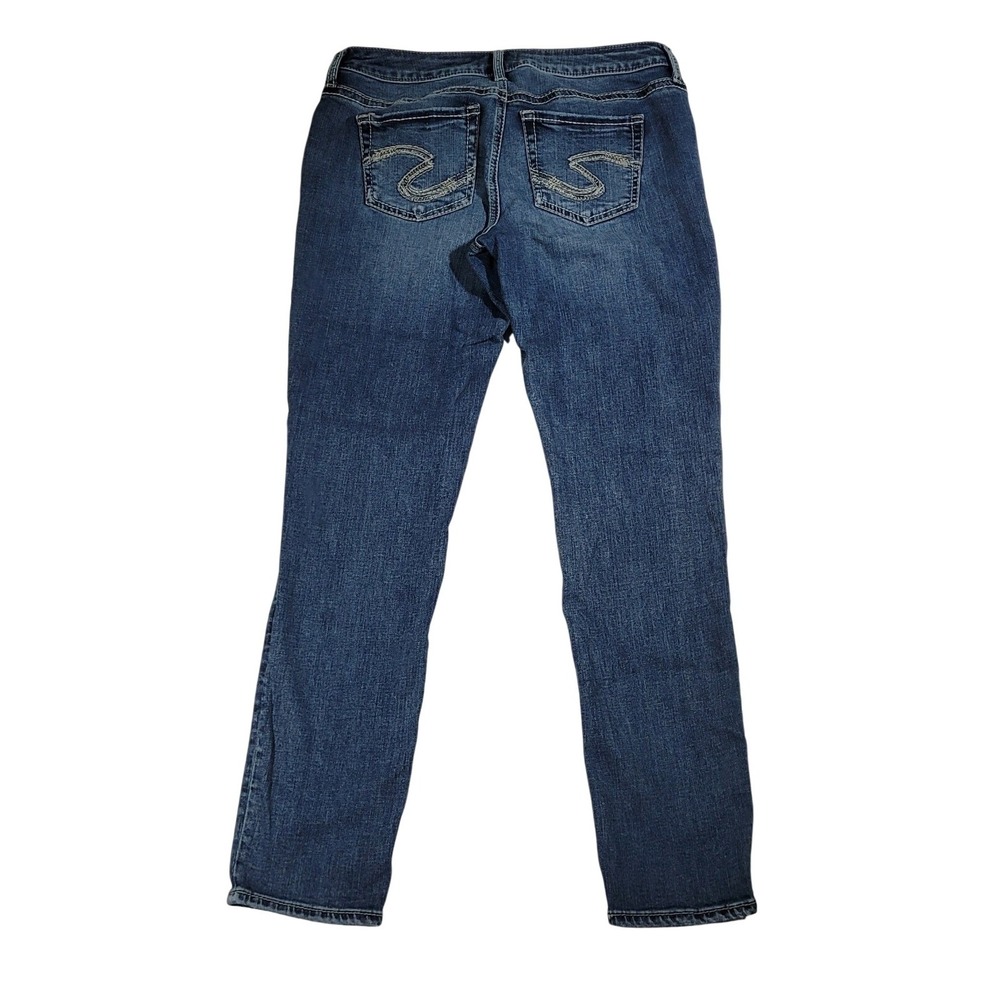 Silver Jeans Co Girlfriend Medium Wash Blue Straight Leg Denim Pants W31 L29